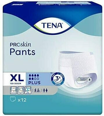 TENA UNISEX PANTS PLUS EXTRA LARGE 12 pack