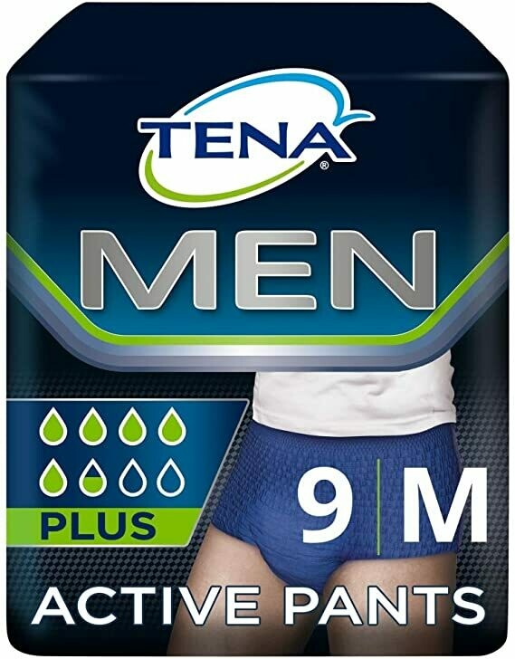 TENA MEN ACTIVE FIT PANTS PLUS SIZE M 9 pack