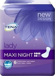 TENA LADY MAXI NIGHT 6 pack