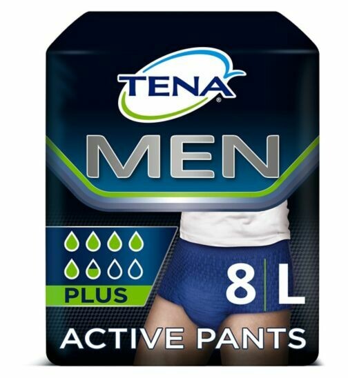 TENA MEN ACTIVE FIT PANTS PLUS LARGE 8 pack