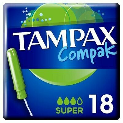 TAMPAX COMPAK SUPER GREEN 18