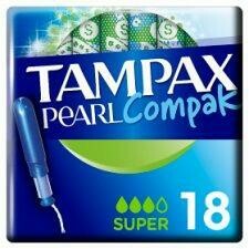 TAMPAX COMPAK PEARL SUPER 18