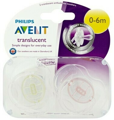 PHILIPS AVENT SOOTHER TRANSLUCENT 0-6M