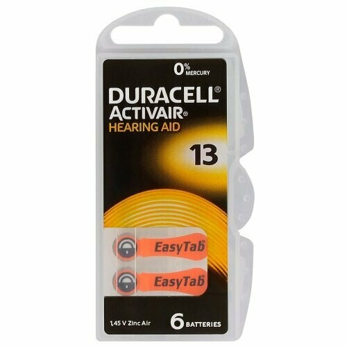 DURACELL HEARING AID BATTERIES DA13