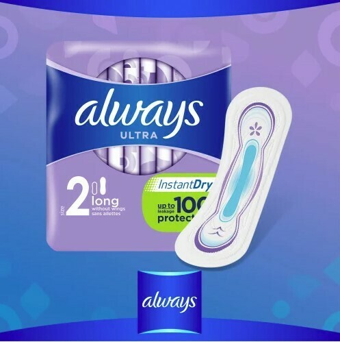 Always Ultra Long (Size 2) Sanitary Pads 14 PACK