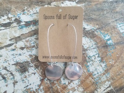 Round Disc Spoon Earrings