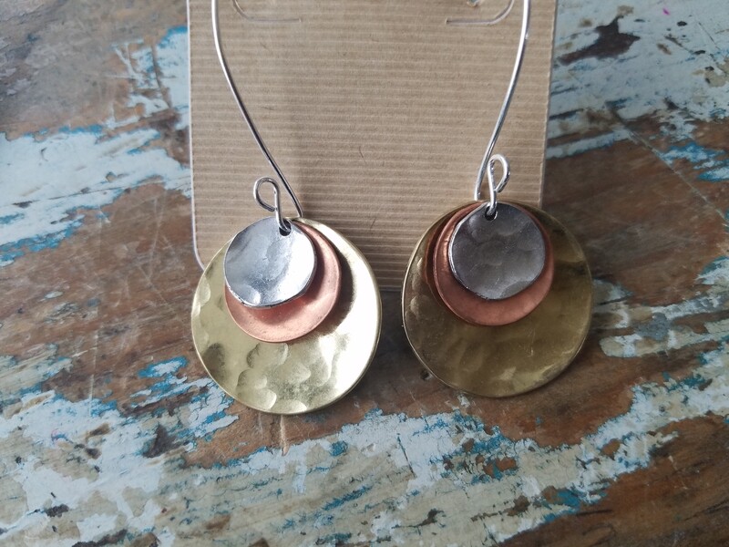 Layered Disc Earrings