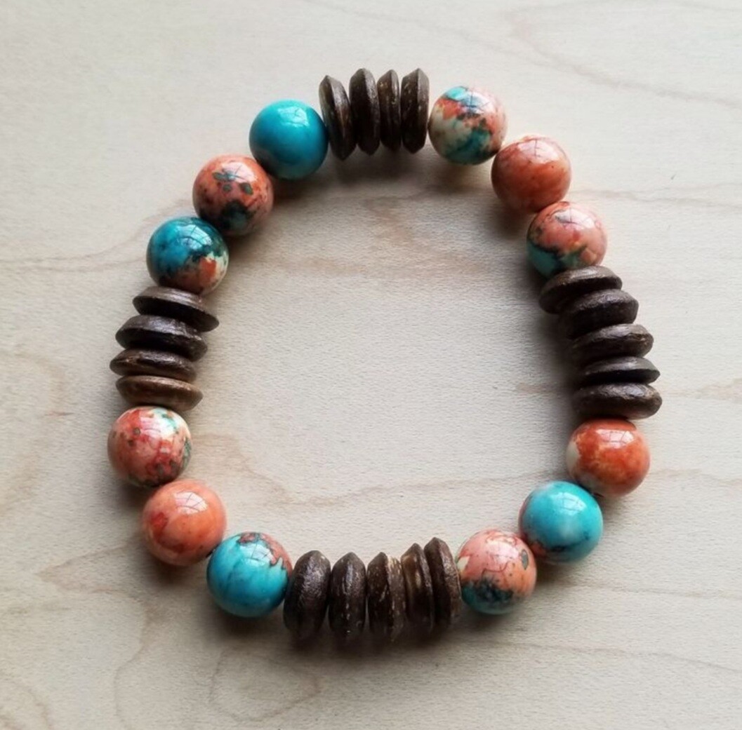 Aqua Terra &amp; Wood Bracelet