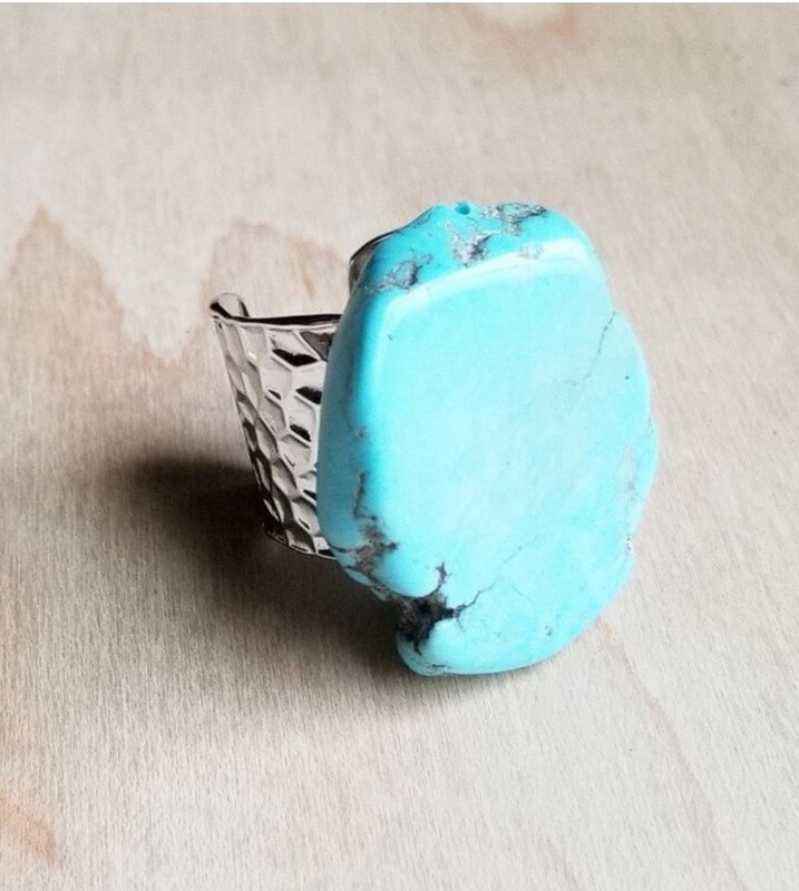 Turquoise Slab Ring