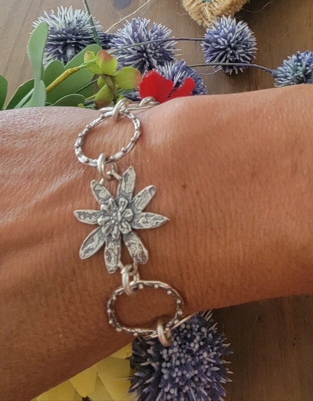 Sterling Flower Bracelet