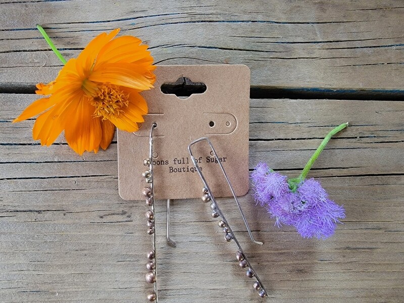 Orbital Stick Earrings Silver