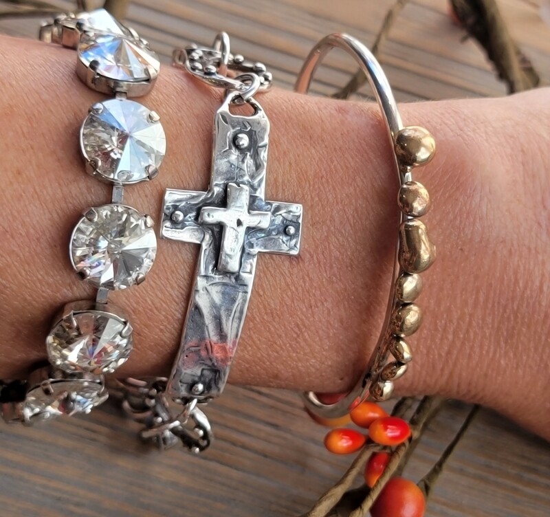 Sterling Cross Bracelet