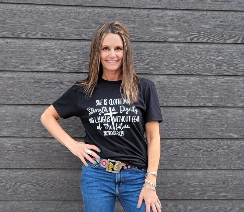 She Is Clothed Tee Black
