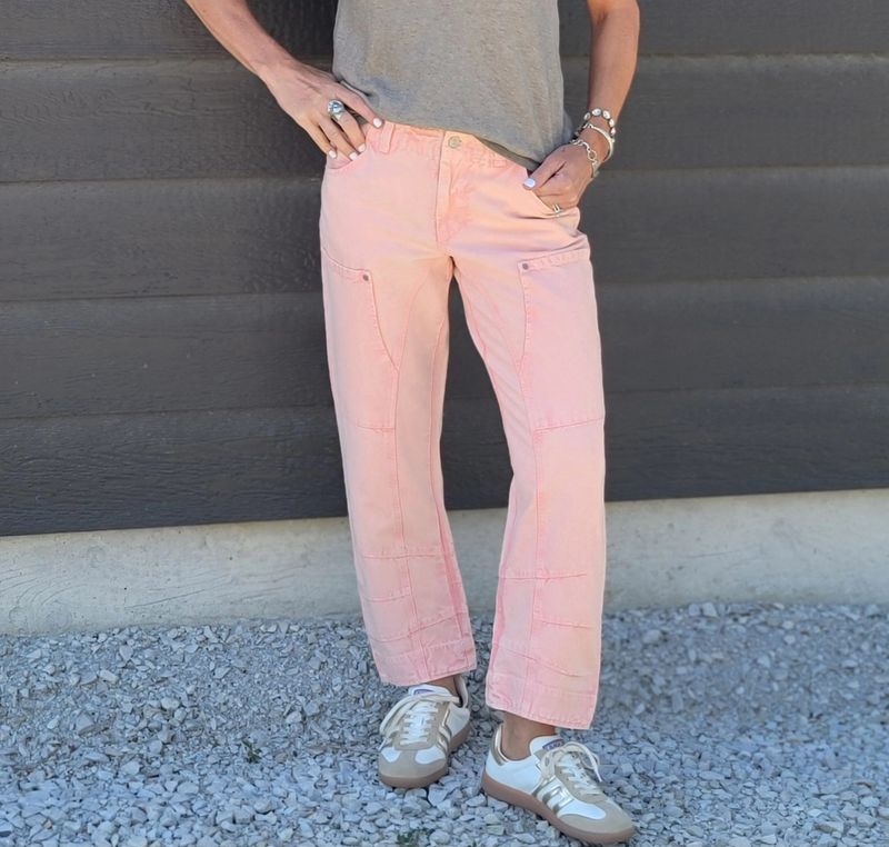 Free People Super Sonic Slim Pant Coral Pant