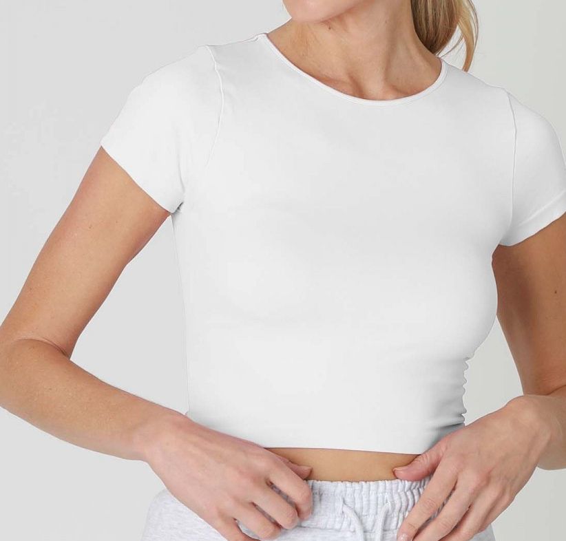 Nikibiki Jersey Crew Neck Crop Tee