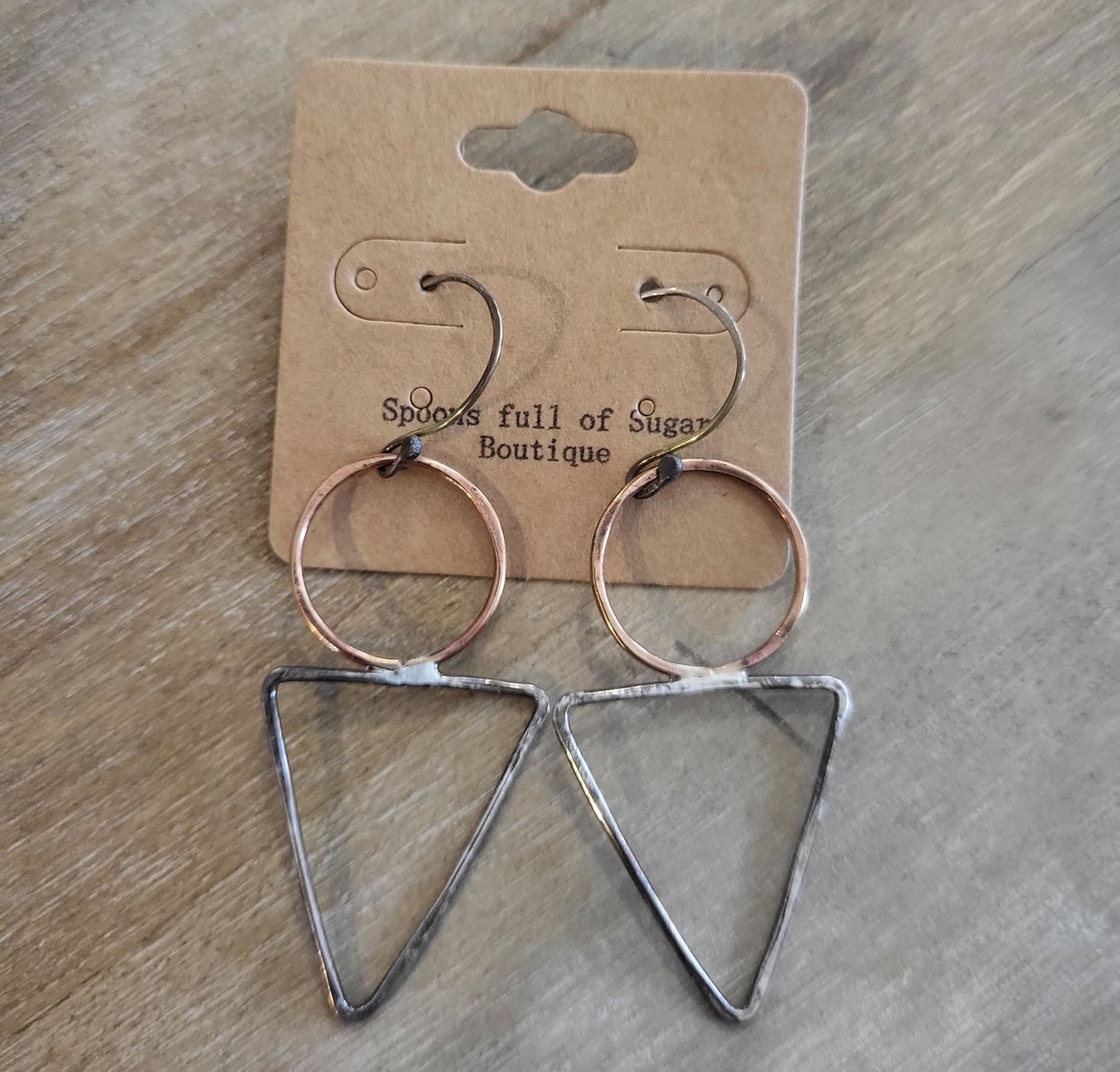 US Hoop And Tri Earrings