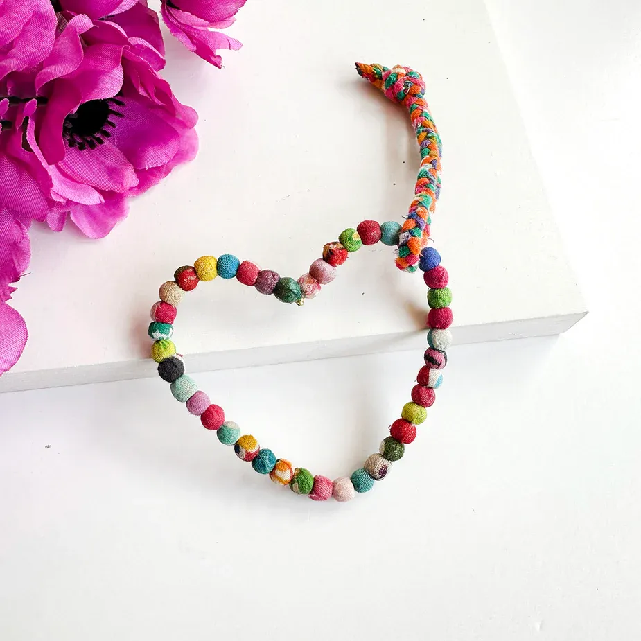 Kanatha Heart Sari Ornament