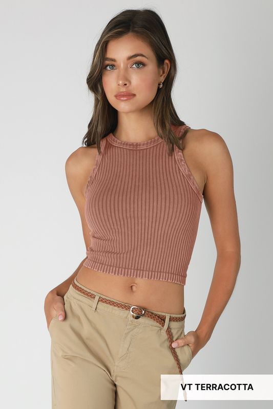Nikibiki Wide Ribbed Tank Top