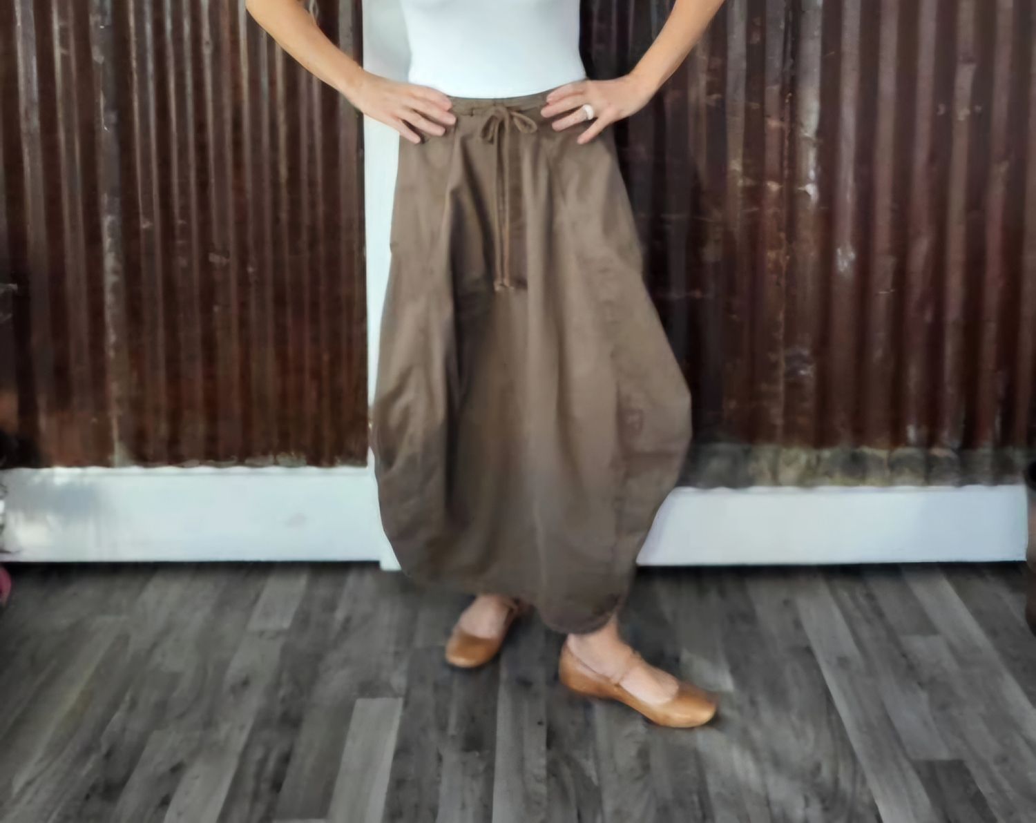 Free People Willow Poplin midi/choc