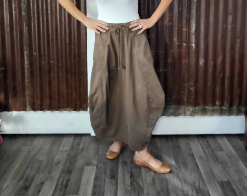 Free People Willow Poplin midi/choc