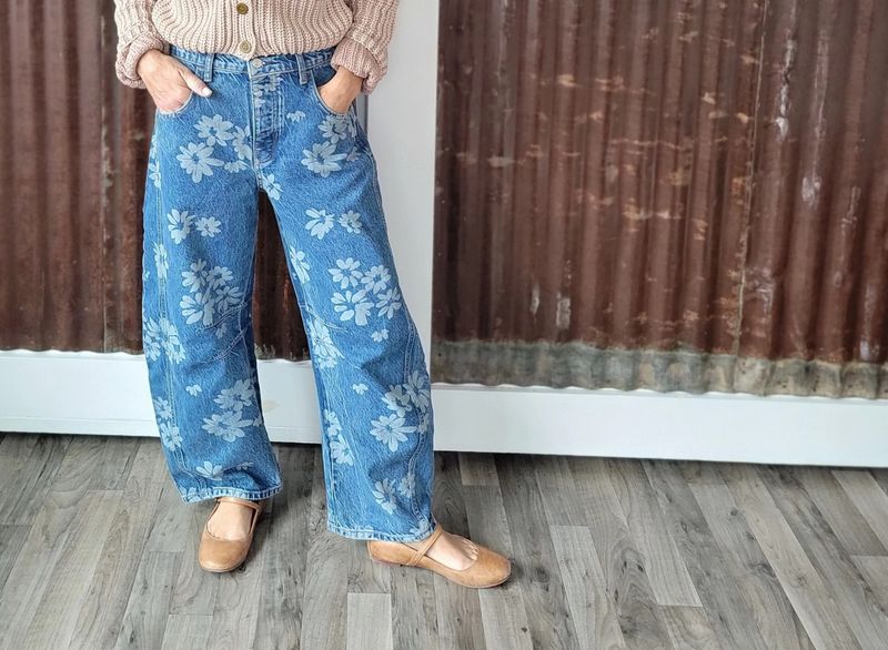 Free People Good Luck Printed Barrel Laser Daisy