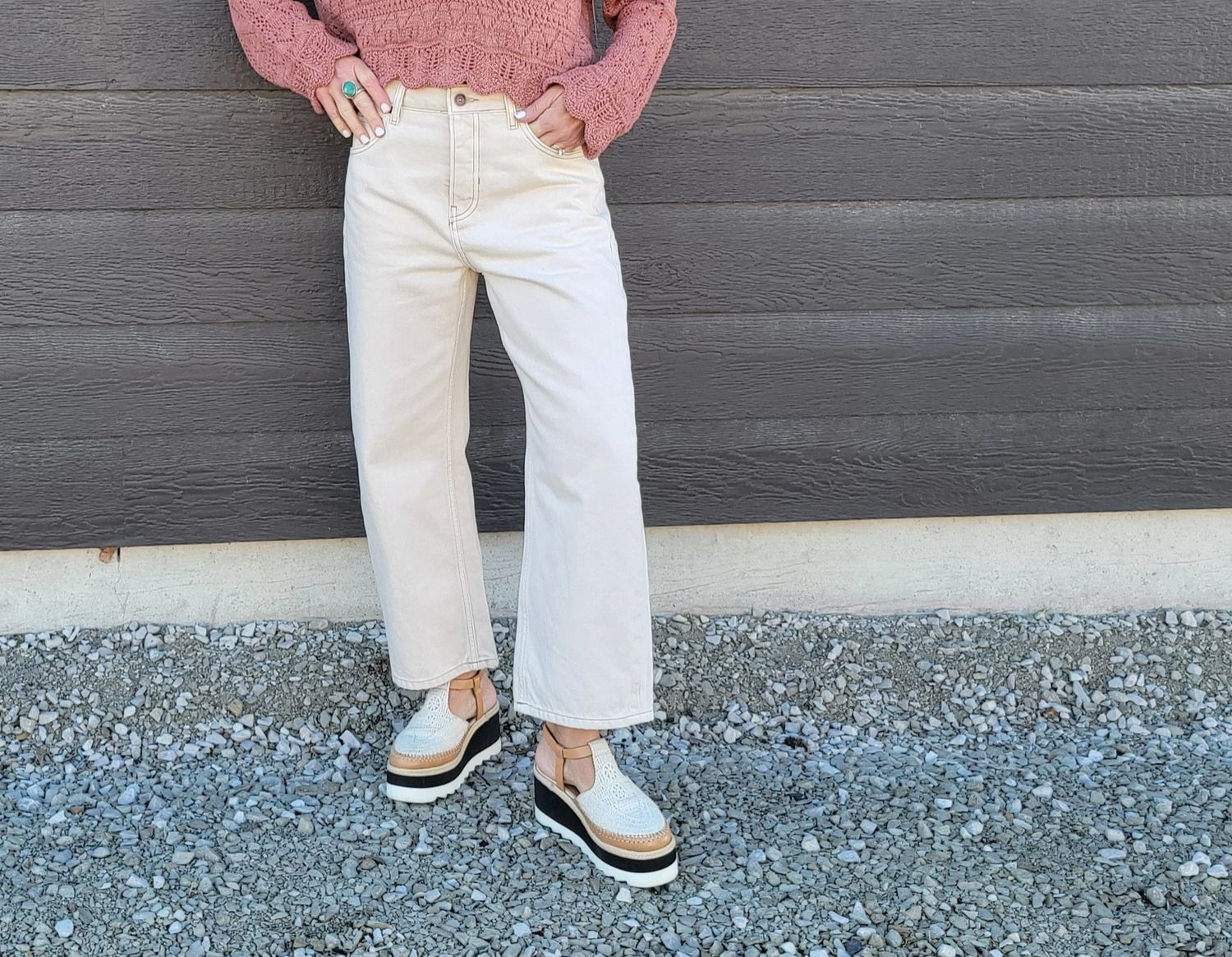 Free People Deep Trance Dropped Khaki