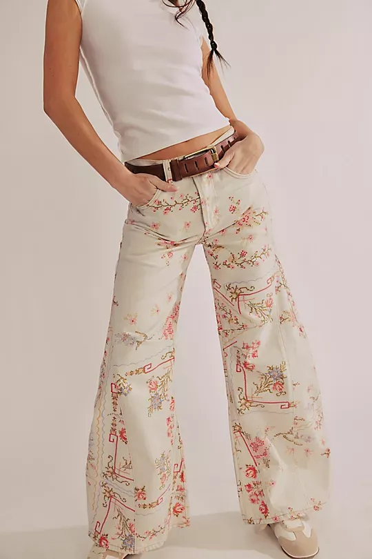 Free People Eden Printed Ivory Combo