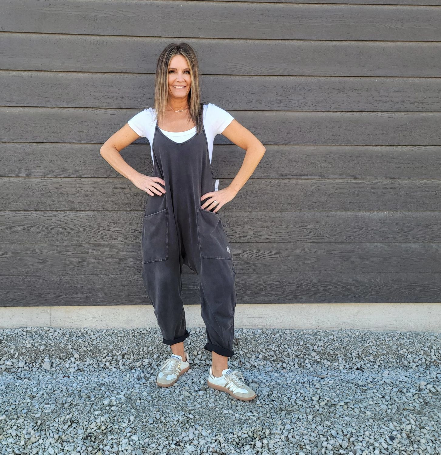FP Movement Hot Shot Onesie Washed Black
