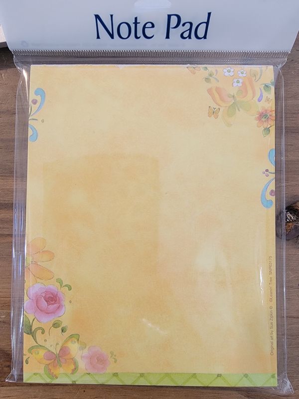 Note Pad Yellow Butterfly