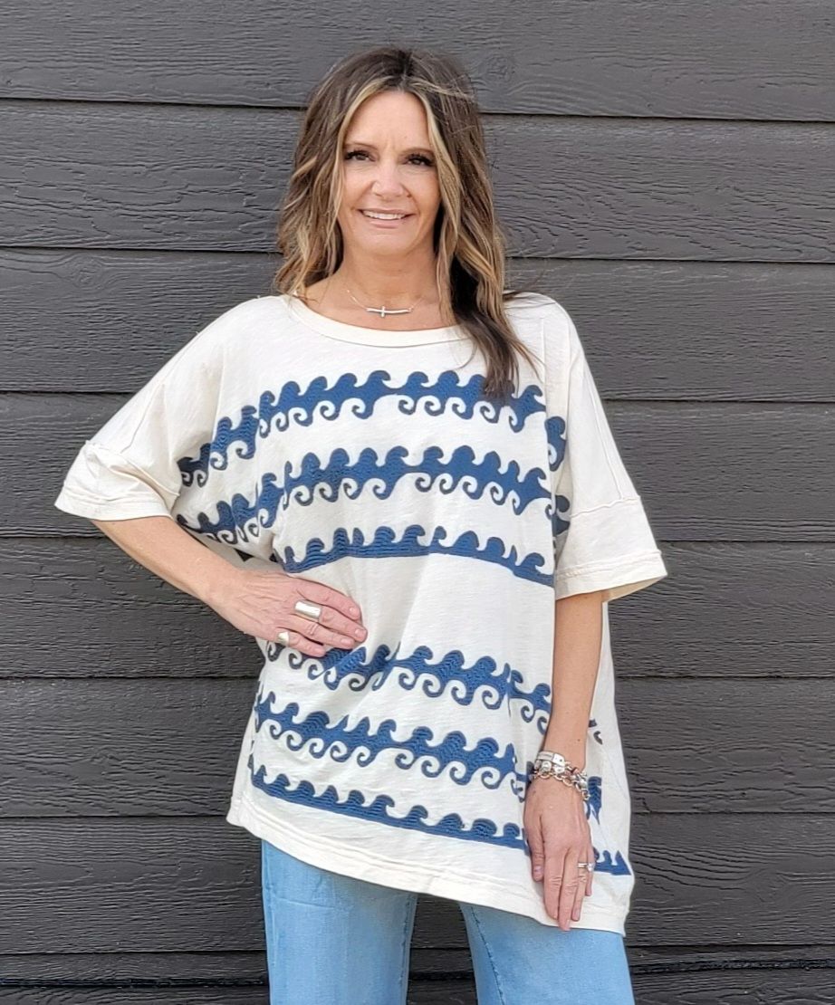 Free People Chill Vibes Tee Neutral Combo