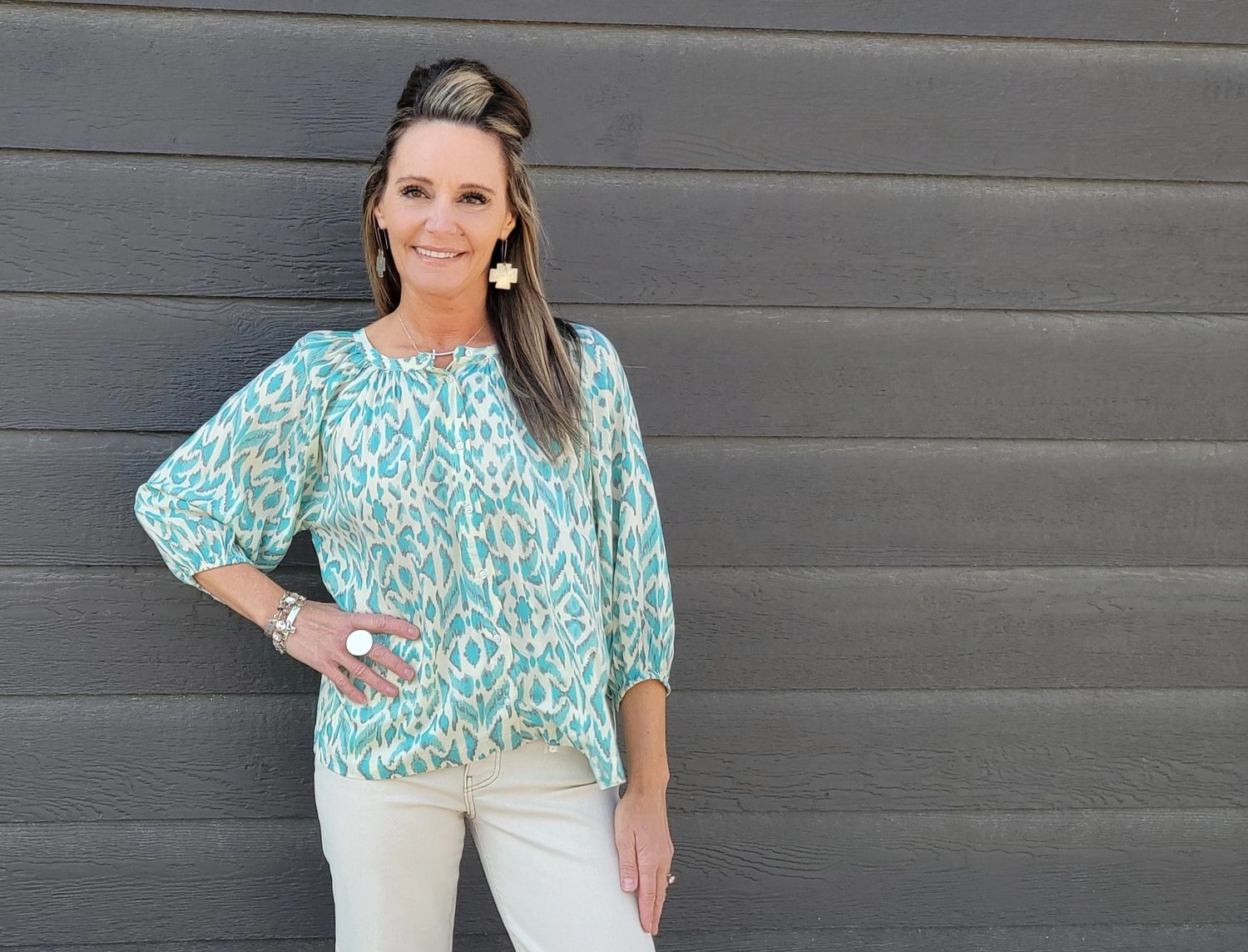 Elan Blue Casablanca Print
