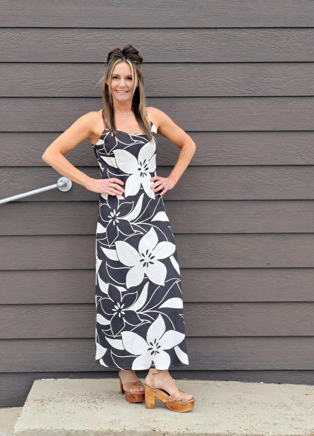 Z Supply Cecily Madero Maxi Dress Black
