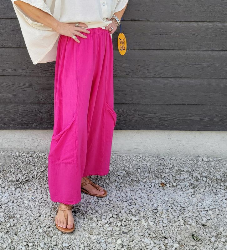 Oh My Gauze Lee Pants Fuchsia