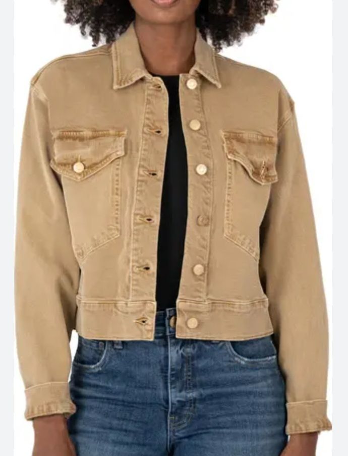 Kut Elle Crop Jacket Cinnamon