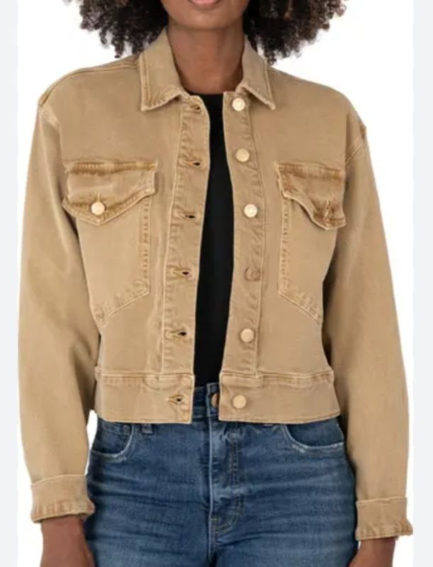 Kut Elle Crop Jacket Cinnamon