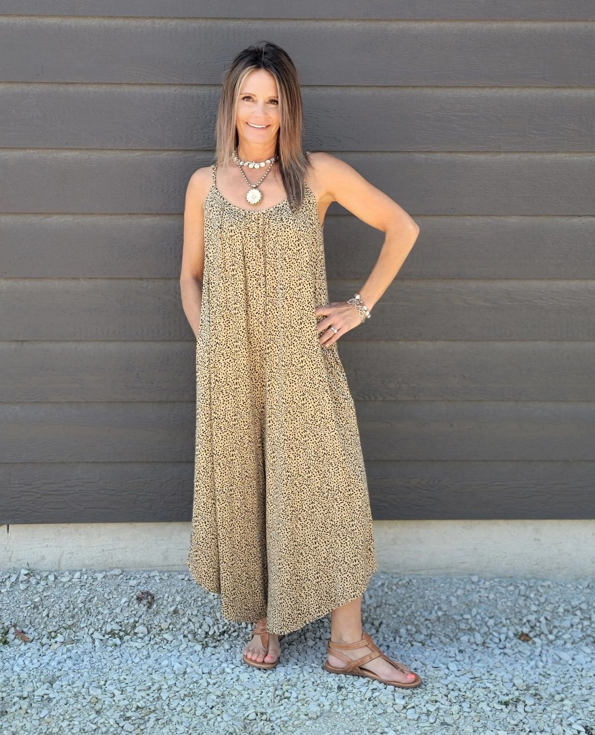 Z Supply Mini Leopard Jumpsuit