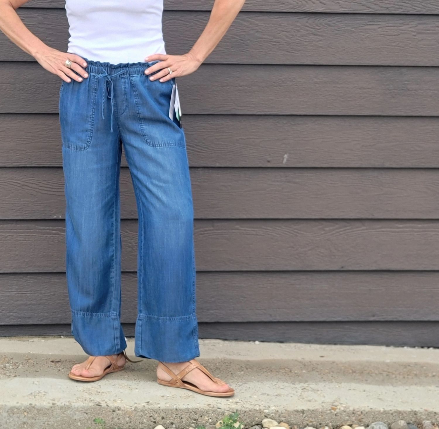 Liverpool Pull On Wide Leg Ankle Crenshaw