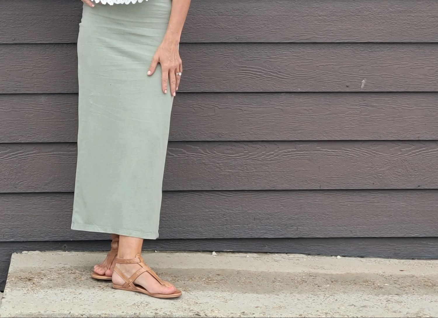 Z Supply Gail Midi Skirt Avocado