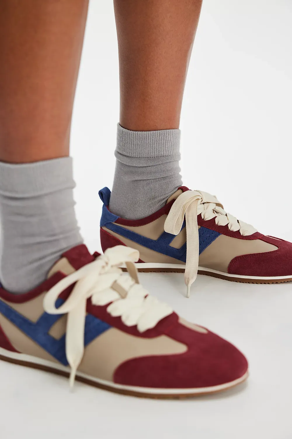 Free People. Aces Tennis Shoe Hickory Silt Combo