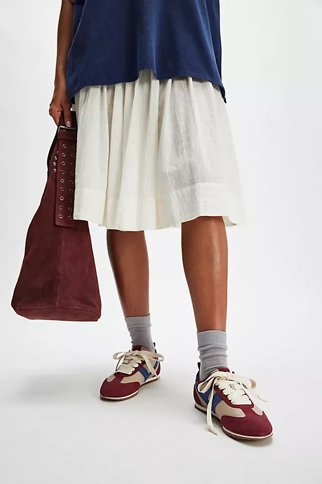 Free People  Aces Tennis Shoe Hickory Silt Combo