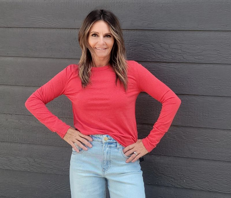 Free People Nova Tee Rococco Red
