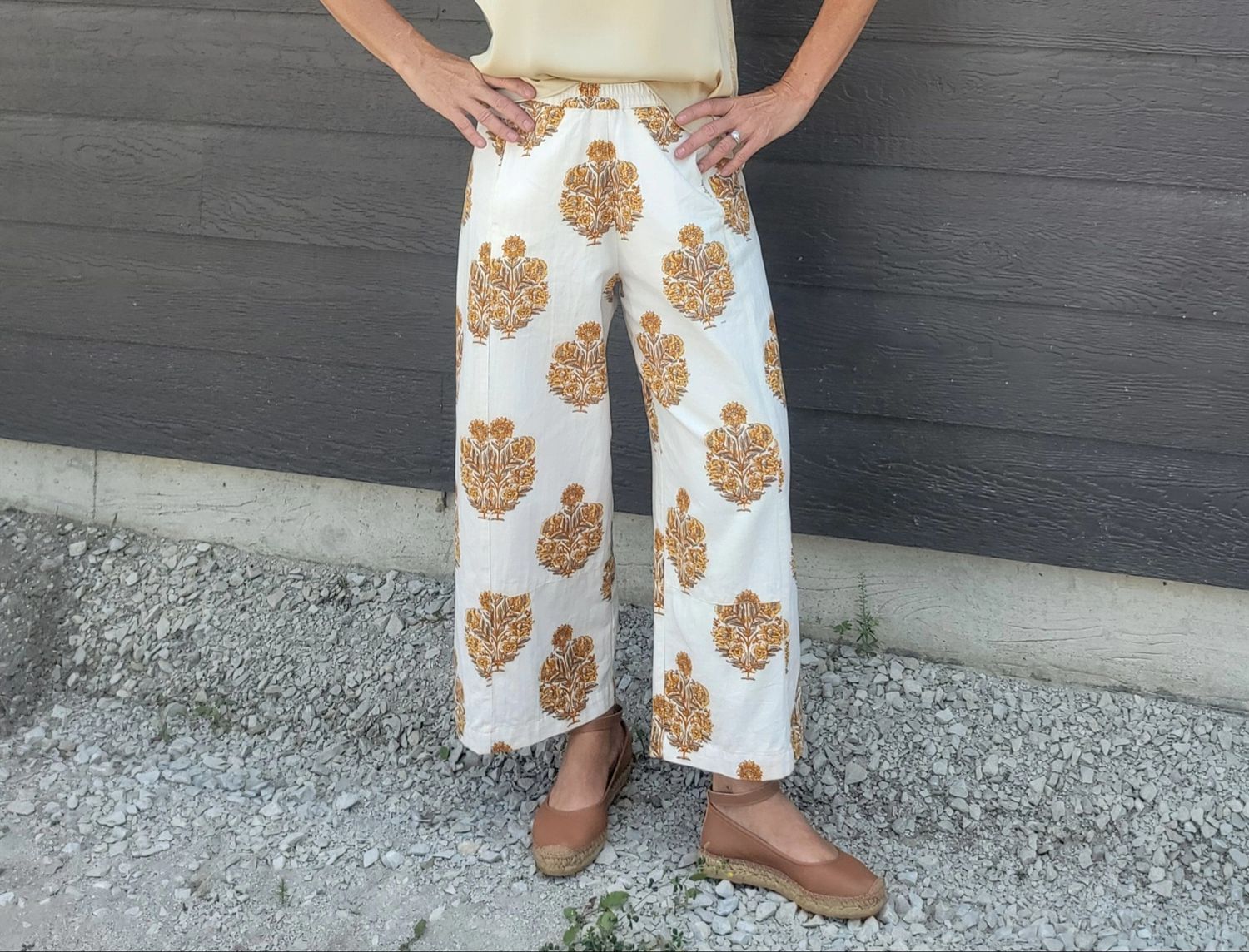 Ivy Jane Block Print Pant Ivory