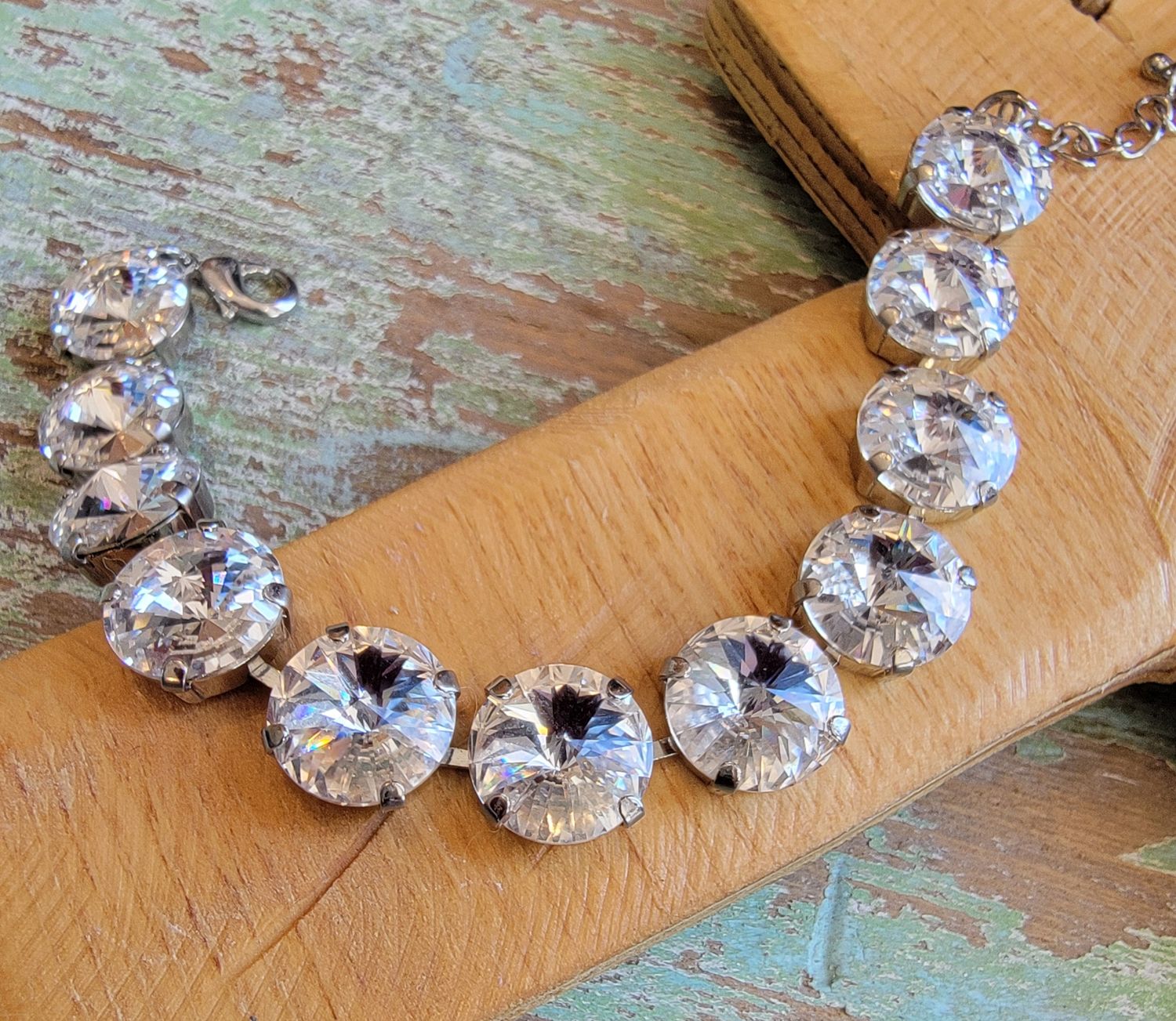 Silver 12mm Crystal Bracelet