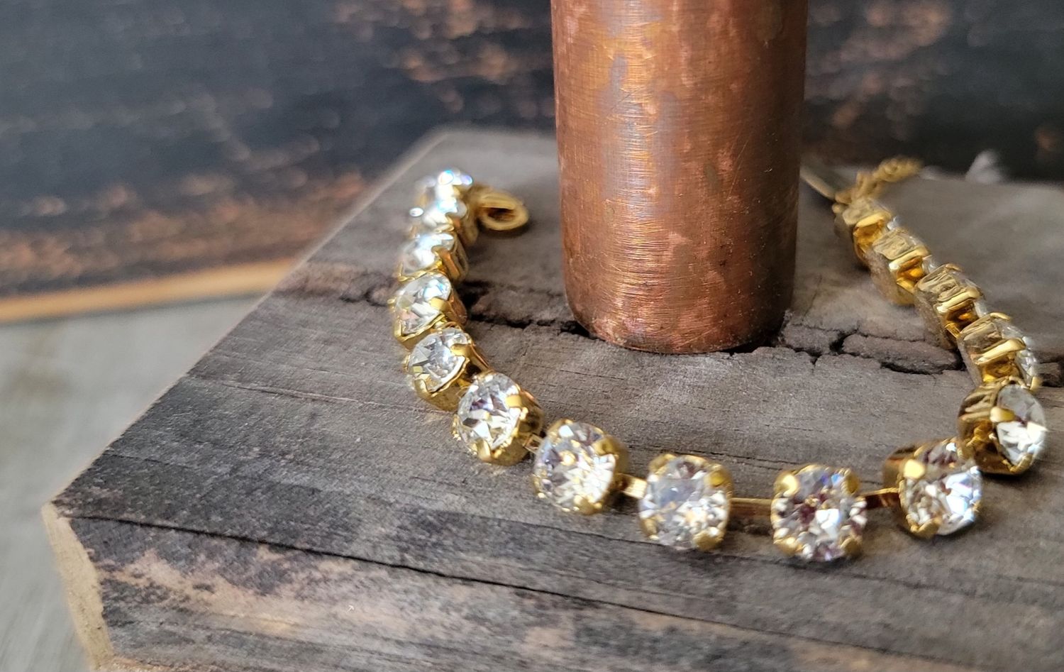 Gold 6mm Crystal Bracelet