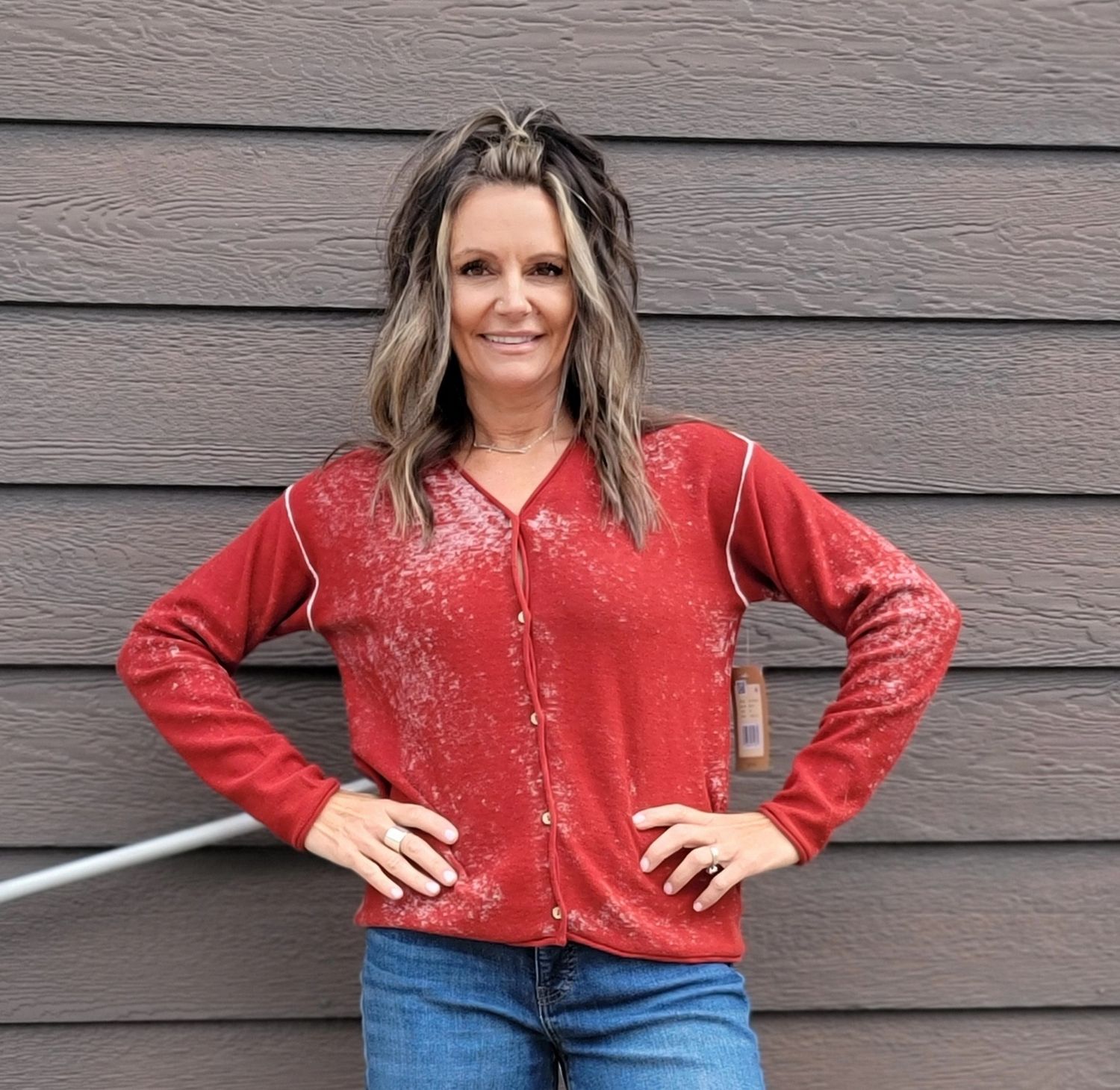 Tru Luxe Brick Cardigan