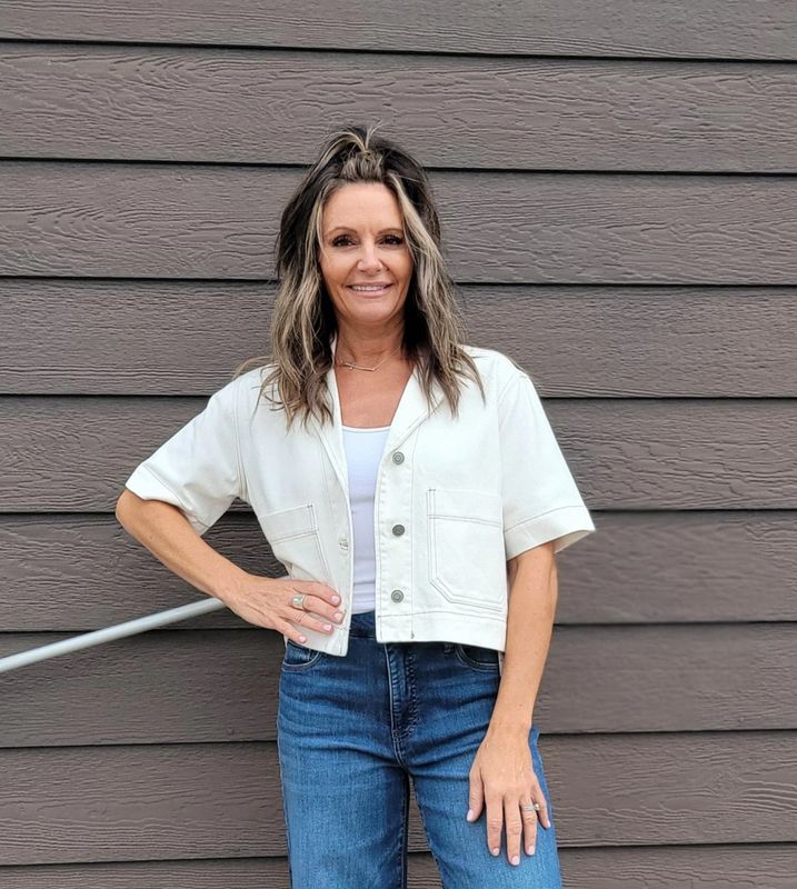 Elan Natural Short Sleeve Top/Jacket