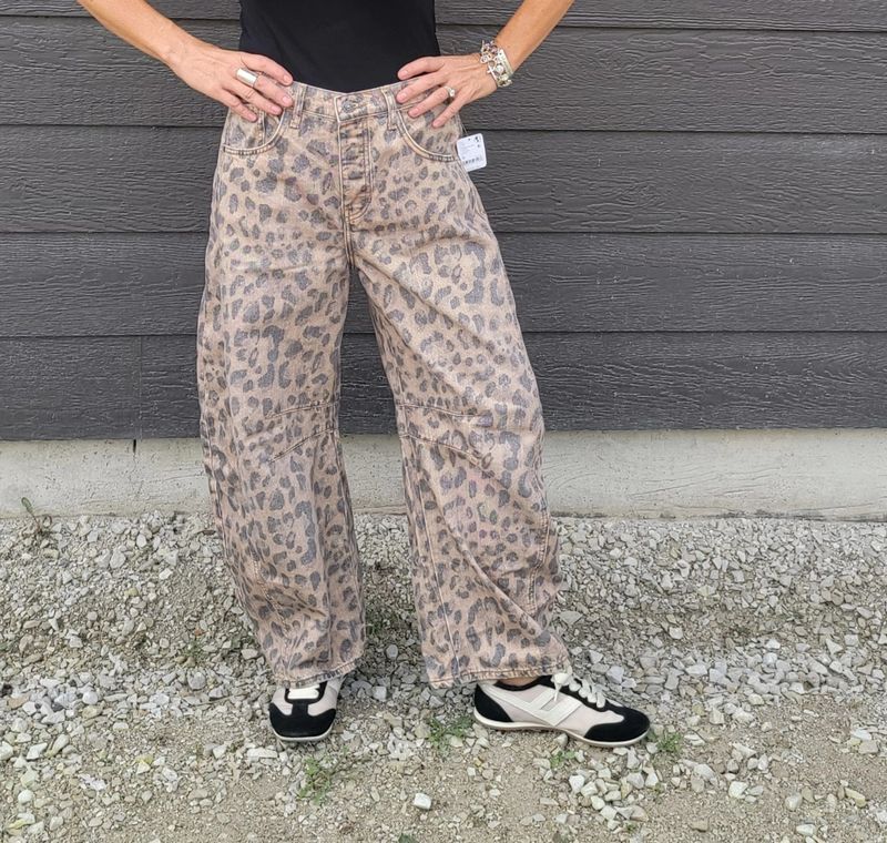 Free People Good Luck Printed Barrel Brown Sugar Combo