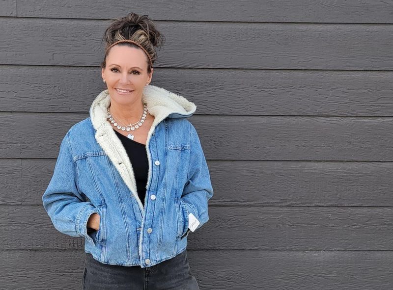 Free People Asher Cozy Denim Snow Drift Wash