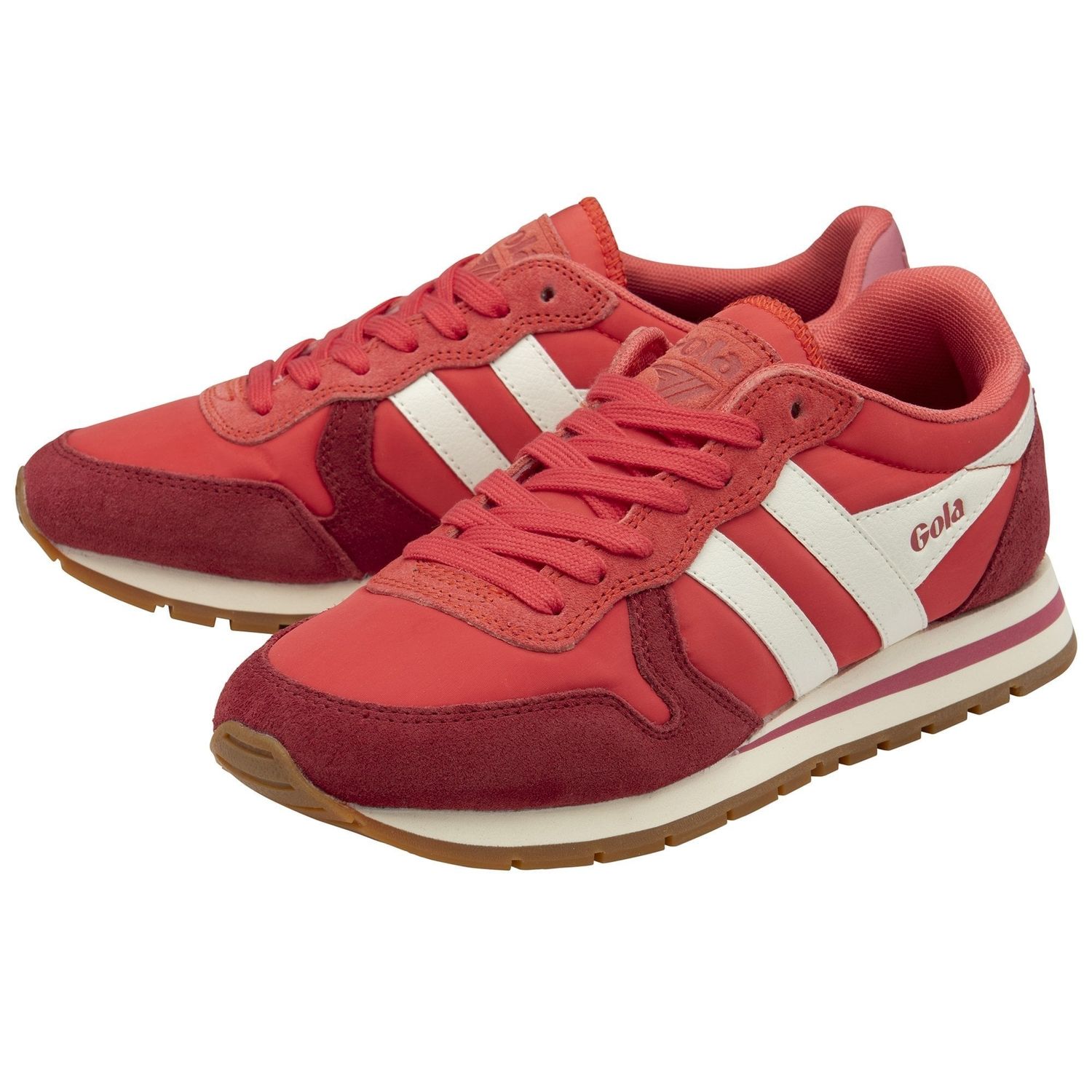 Gola Daytona Chute Trainer Coral/Deep Red/Off White