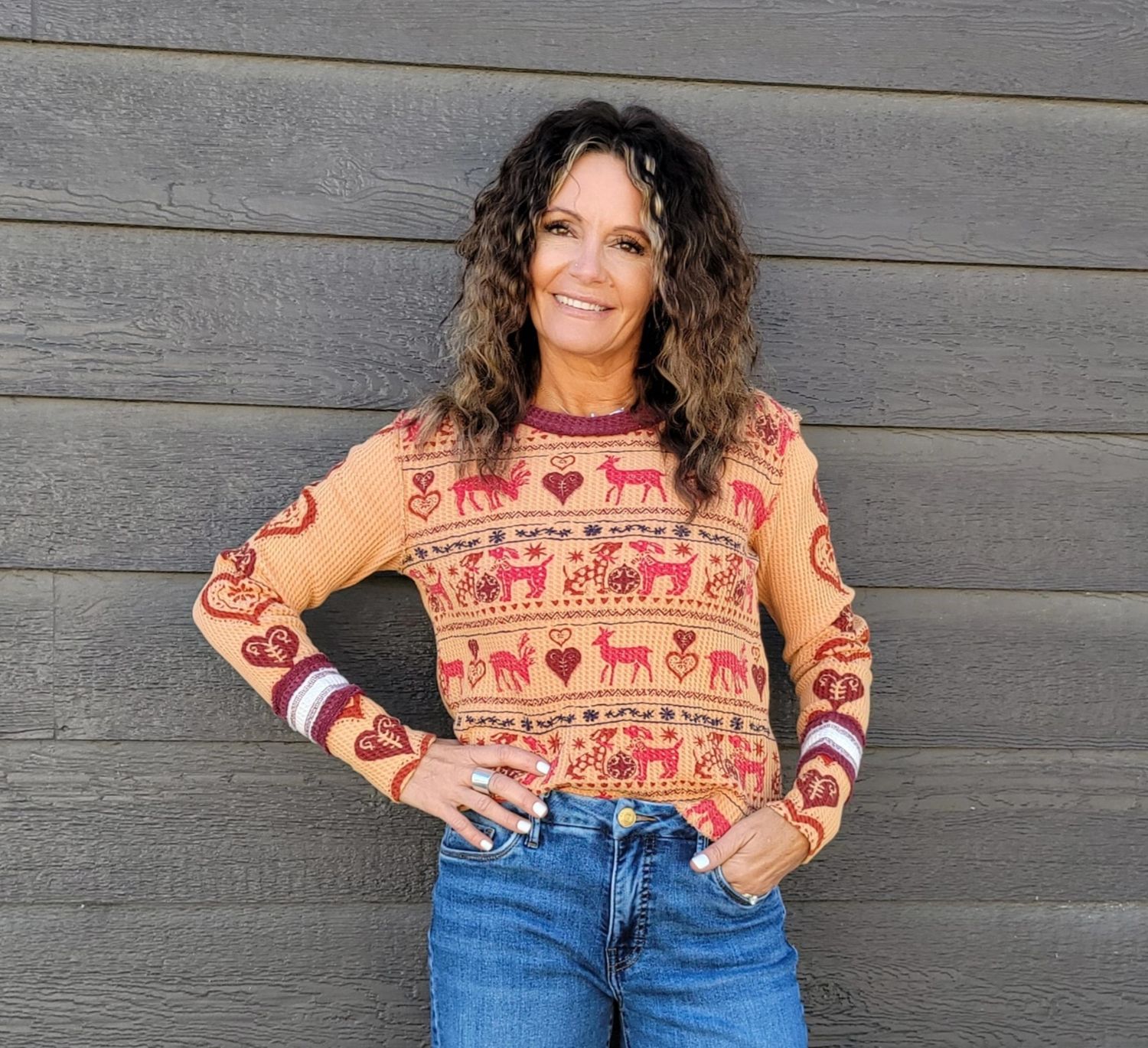 Free People Blissful Layering Tee Stone Combo